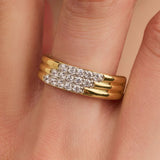 Stardust Zirkonia Layered Ring - M model