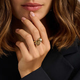 Double Cushion Ring Geel