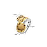 Double Cushion Ring Geel