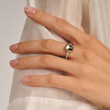 Zirkonia Cushion Ring Geel