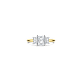 Rectangular Triple Zirkonia Ring