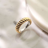 Vintage Geribbelde Ring
