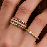 Tricolor Zirkonia Ring