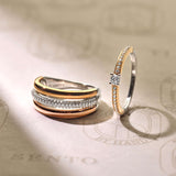 Tricolor Zirkonia Ring