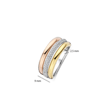 Tricolor Zirkonia Ring