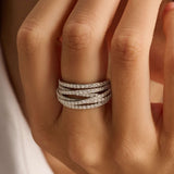 Stardust Zirkonia Crossover Ring - M model