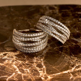 Stardust Zirkonia Crossover Ring - L model