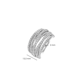 Stardust Zirkonia Crossover Ring - L model