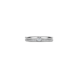 Classic Contrast Zirkonia Ring Zilver