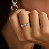 Classic Contrast Zirkonia Ring