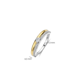 Classic Contrast Zirkonia Ring