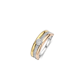 Contrast Tricolor Zirkonia Ring