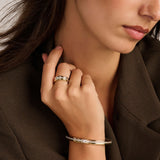 Contrast Tricolor Zirkonia Ring