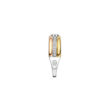 Contrast Tricolor Zirkonia Ring