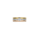 Contrast Tricolor Zirkonia Ring
