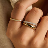 Asymmetric Open Zirkonia Ring