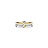 Contrast Knot Zirkonia Ring