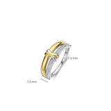 Contrast Knot Zirkonia Ring