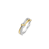 Contrast Knot Twisted Zirkonia Ring