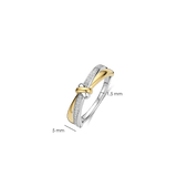 Contrast Knot Twisted Zirkonia Ring
