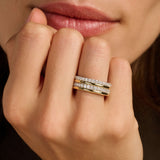 Zirkonia Layered Ring - M model
