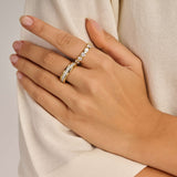 Triple Band Zirkonia Ring Goudkleurig