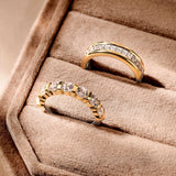 Triple Band Zirkonia Ring Goudkleurig