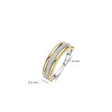 Triple Band Zirkonia Ring Goudkleurig