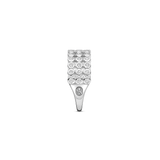 Layered Ronde Zirkonia Ring Zilver