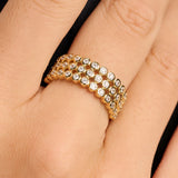 Layered Ronde Zirkonia Ring