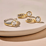 Double Band Zirkonia Ring Goudkleurig