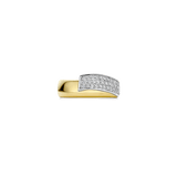 Contrast Twisted Zirkonia Ring