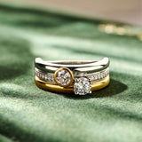 Triple Band Ronde Double Zirkonia Ring
