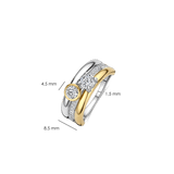 Triple Band Ronde Double Zirkonia Ring
