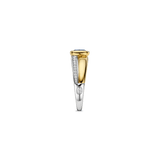 Blauwe Cushion Zirkonia Ring