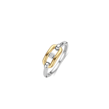 Open Schakel Ring met Ronde Zirkonia