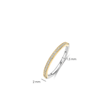 Dunne Zirkonia Ring Goudkleurig