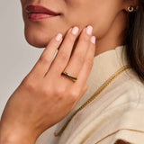Zwarte Zirkonia Crossover Ring - XS model