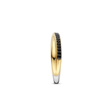 Zwarte Zirkonia Crossover Ring - XS model