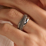 Bold Structure Ring - M model