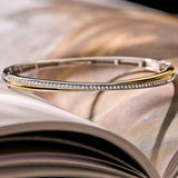 Zirkonia Crossover Bangle Bicolor