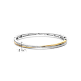 Zirkonia Crossover Bangle Bicolor