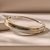 Zirkonia Crossover Bangle Bicolor