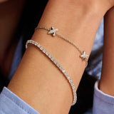 Zirkonia Cross Armband Zilver