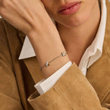 Zirkonia Cross Armband Bicolor