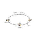 Zirkonia Cross Armband Bicolor