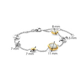 Lichtgrijze Cushion Charm Armband