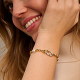 Connected Zirkonia Parel Armband