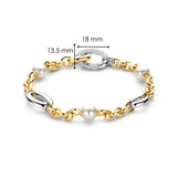 Connected Zirkonia Parel Armband