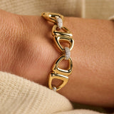 Connected Triangle Vintage Schakel Armband